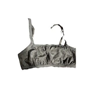 Green Lace Bralette Adjustable Strap Wireless Semi-Sheer Bra Size M Aerie